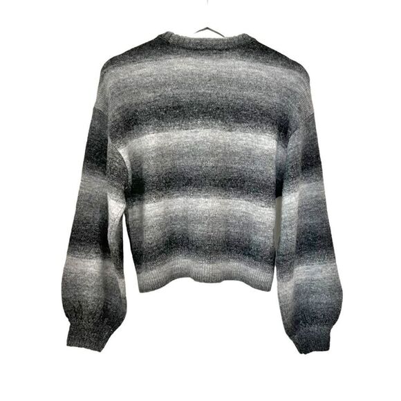 Lulu's Gray Ombre Stripe Pullover Sweater - Picture 2 of 8